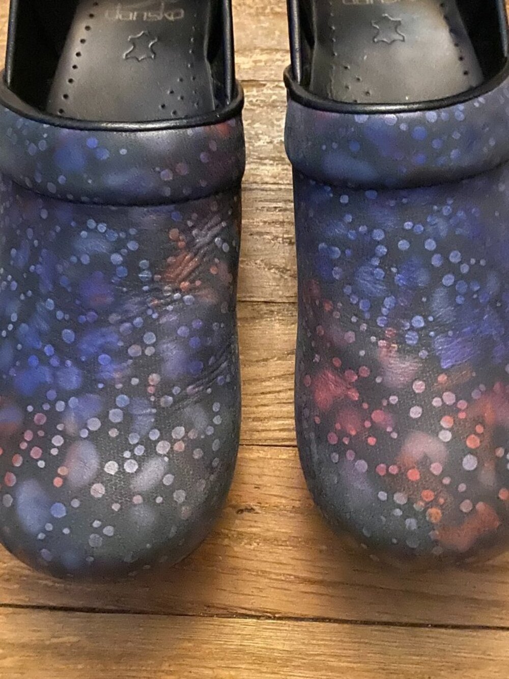 DANSKO Multicolor Leather Speckle Dewdrop Professional Clogs - Sz 40 US 9.5-10